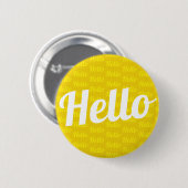 Badge Rond 5 Cm Bonjour salutation (Devant & derrière)