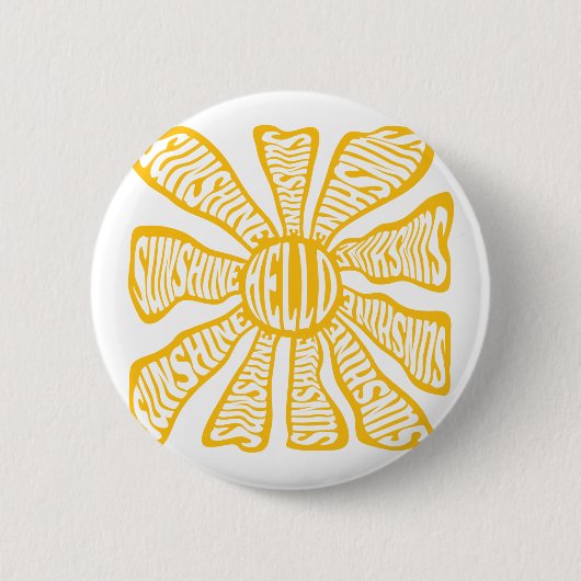 Badge Rond 5 Cm Bonjour soleil (Devant)