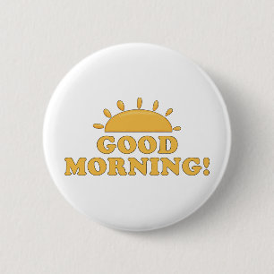 Badge Rond 5 Cm Bonjour Sun