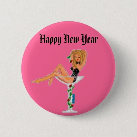 Badge Rond 5 Cm Bonne année (Devant)