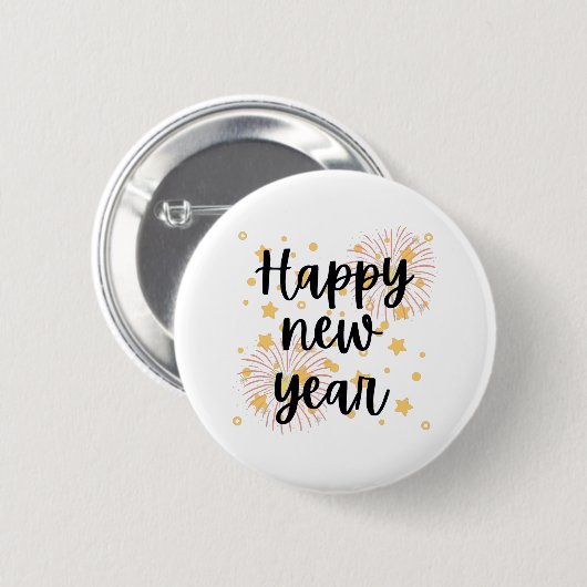 Badge Rond 5 Cm Bonne année (Devant & derrière)