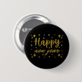 Badge Rond 5 Cm Bonne Année (Devant & derrière)