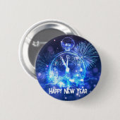 Badge Rond 5 Cm Bonne année (Devant & derrière)