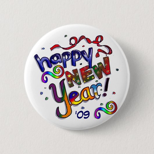 Badge Rond 5 Cm Bonne année (Devant)
