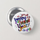 Badge Rond 5 Cm Bonne année (Devant & derrière)