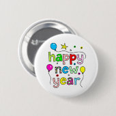 Badge Rond 5 Cm Bonne année (Devant & derrière)