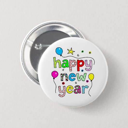 Badge Rond 5 Cm Bonne année (Devant & derrière)