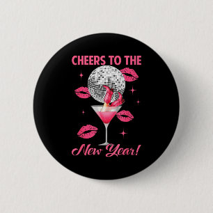 Badge Rond 5 Cm Bonne année 2026 Champagne Bonne Année