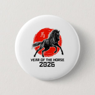Badge Rond 5 Cm Bonne année lunaire chinoise 2026 Année zodiacale