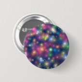 Badge Rond 5 Cm Bonne année Parties scintillant des étoiles (Devant & derrière)