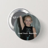 Badge Rond 5 Cm Bonne chance Danielle (Devant & derrière)