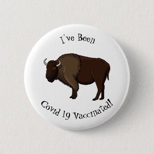 Badge Rond 5 Cm Bonne illustration de bison américain