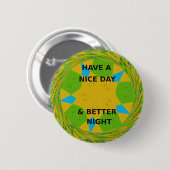 Badge Rond 5 Cm Bonne journée (Devant & derrière)