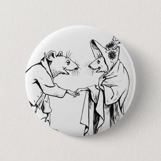 Badge Rond 5 Cm Bonne Nuit Souris (Devant)