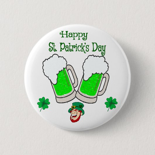 Badge Rond 5 Cm Bonne Saint Patrick's Day (Devant)