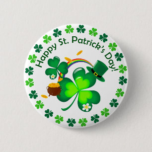 Badge Rond 5 Cm Bonne Saint Patrick's Day