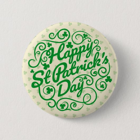 Badge Rond 5 Cm Bonne Saint Patrick's Day (Devant)