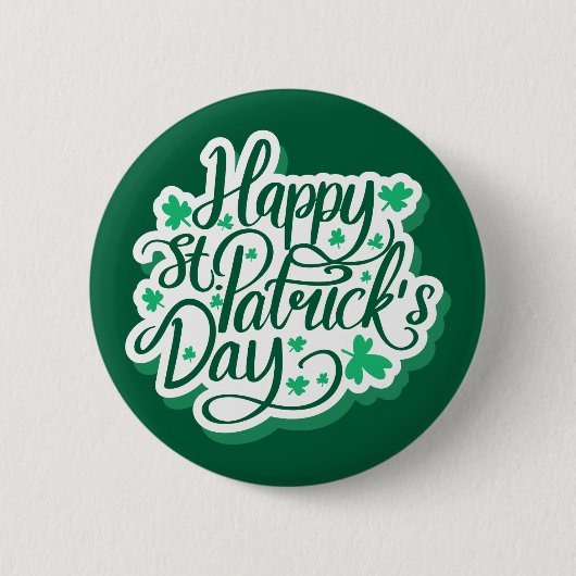 Badge Rond 5 Cm Bonne Saint Patrick's Day (Devant)