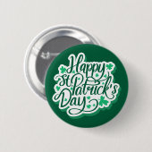 Badge Rond 5 Cm Bonne Saint Patrick's Day (Devant & derrière)