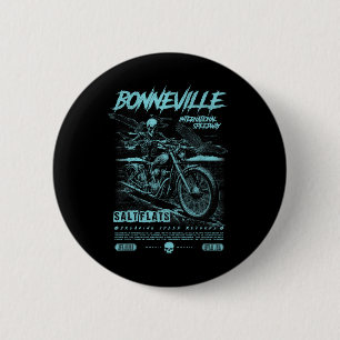 Badge Rond 5 Cm Bonneville Salt Flats Motorcycle Racing Vintage Bi