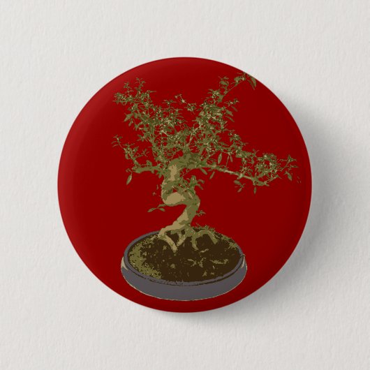 Badge Rond 5 Cm Bonsai (Devant)