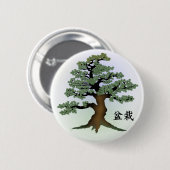 Badge Rond 5 Cm Bonsai 08 (Devant & derrière)