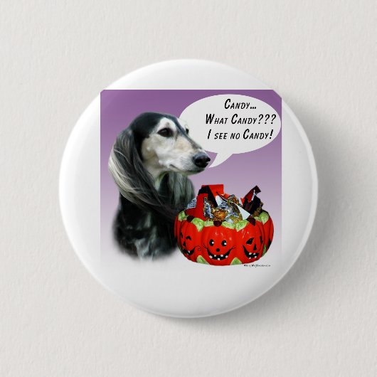 Badge Rond 5 Cm Bonus d'Halloween Saluki (Devant)