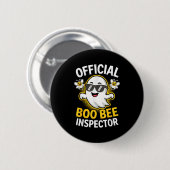 Badge Rond 5 Cm Boo Bee Inspector Shirt Men Women Halloween Costum (Devant & derrière)