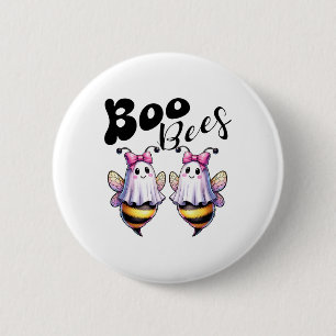 Badge Rond 5 Cm Boo Bees Ghost Bee Halloween Costume Femmes Drôle