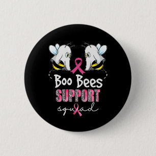 Badge Rond 5 Cm Boo Bees soutient Squad Cancer du sein en octobre