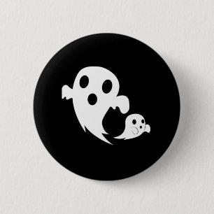 Badge Rond 5 Cm Boo blanc