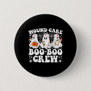 Badge Rond 5 Cm Boo Boo Boo Crew Nurse Funny Ghost Hallowee