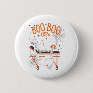 Badge Rond 5 Cm Boo Boo Crew Ghost Doctor Paramedic Nurse Hall