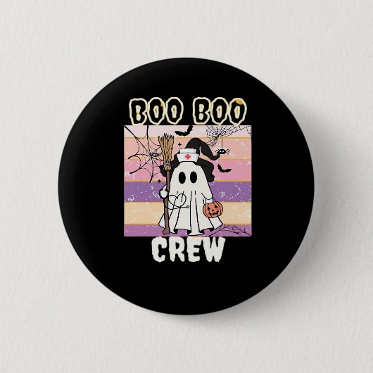 Badge Rond 5 Cm Boo Boo Crew Halloween Ghost Nurse Essential T-Shi (Devant)
