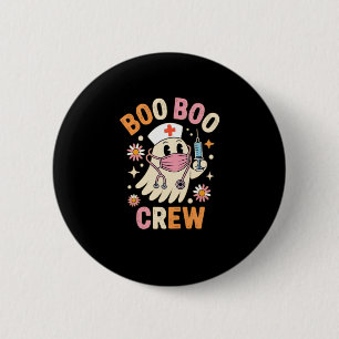 Badge Rond 5 Cm Boo Boo Crew Halloween Ghost Nurse Essential T-Shi