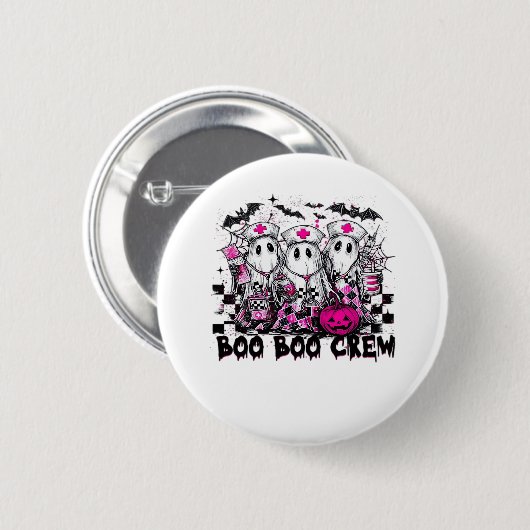 Badge Rond 5 Cm Boo Boo Crew Infirmière d'Halloween T-Shirt classi (Devant & derrière)