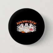 Badge Rond 5 Cm Boo Boo Crew Infirmière Femmes Rétro Halloween Gho (Devant)