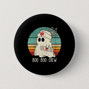 Badge Rond 5 Cm Boo Boo Crew Nurse Funny Ghost Women Halloween Cos