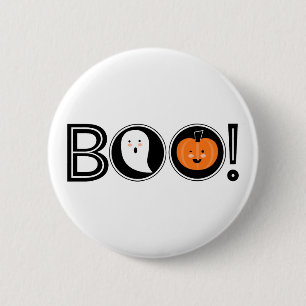 Badge Rond 5 Cm Boo ! Bouton Pinback Halloween