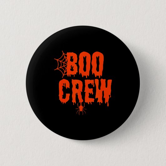 Badge Rond 5 Cm Boo Crew Funny Halloween Shirt For Group Costume F (Devant)