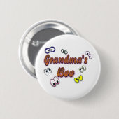 BADGE ROND 5 CM BOO EYES GRANDMA (Devant & derrière)