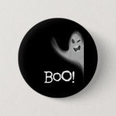 Badge Rond 5 Cm Boo Funny Cacher Peekabo Scandale Halloween (Devant)