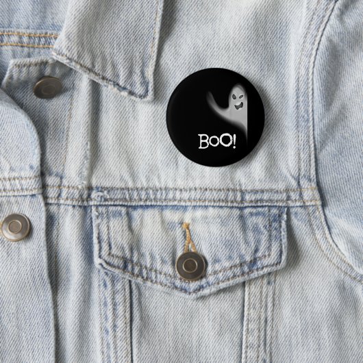 Badge Rond 5 Cm Boo Funny Cacher Peekabo Scandale Halloween (En situation)