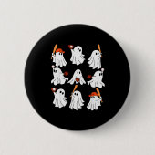 Badge Rond 5 Cm Boo Ghost Halloween Baseball Happy Halloween Baseb (Devant)