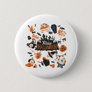 Badge Rond 5 Cm Boo Halloween