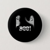 Badge Rond 5 Cm Boo ! Halloween effrayant cachant Funny Peekaboo (Devant)