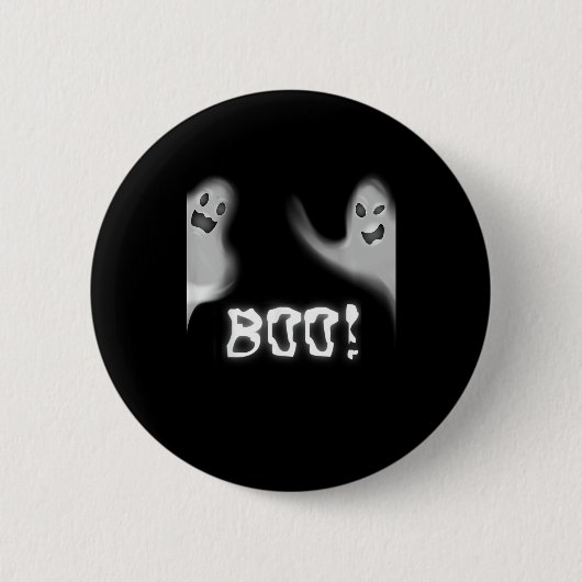 Badge Rond 5 Cm Boo ! Halloween effrayant cachant Funny Peekaboo (Devant)