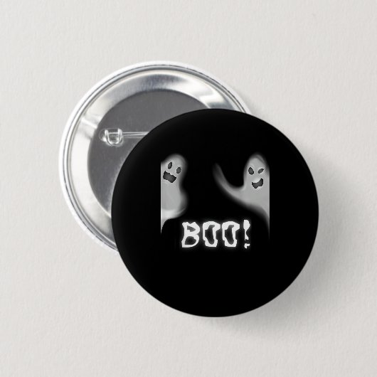 Badge Rond 5 Cm Boo ! Halloween effrayant cachant Funny Peekaboo (Devant & derrière)