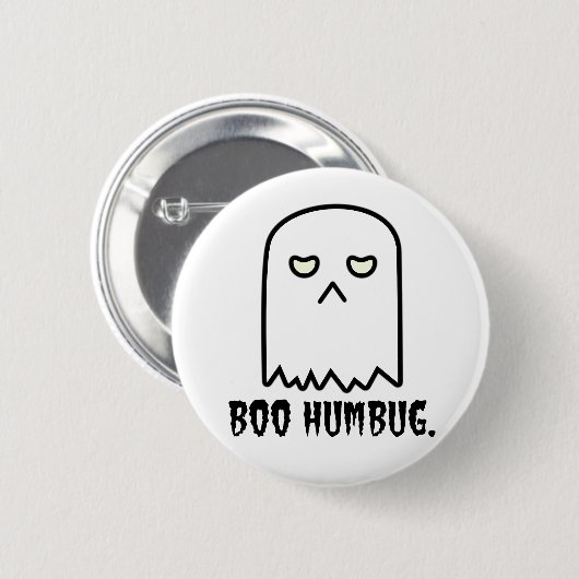 Badge Rond 5 Cm Boo Humbug (Devant & derrière)