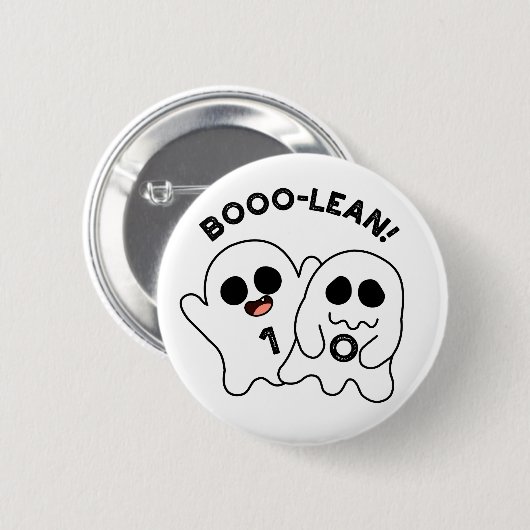 Badge Rond 5 Cm Boo-lean Funny Computer Ghost Boolean Pun (Devant & derrière)